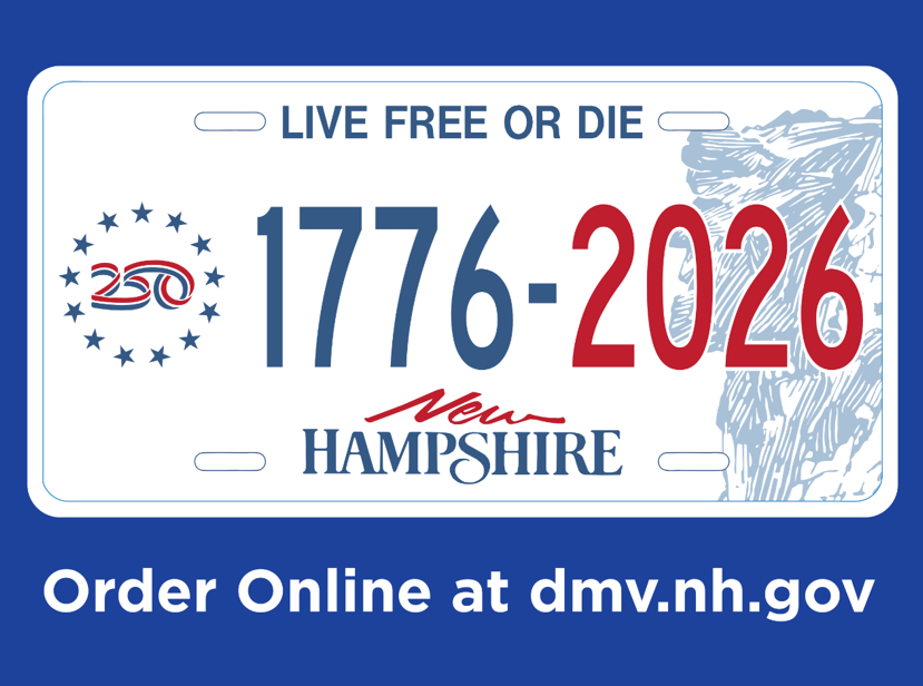 New Hampshire Unveils Patriotic License Plate Ahead of America’s 250th Birthday