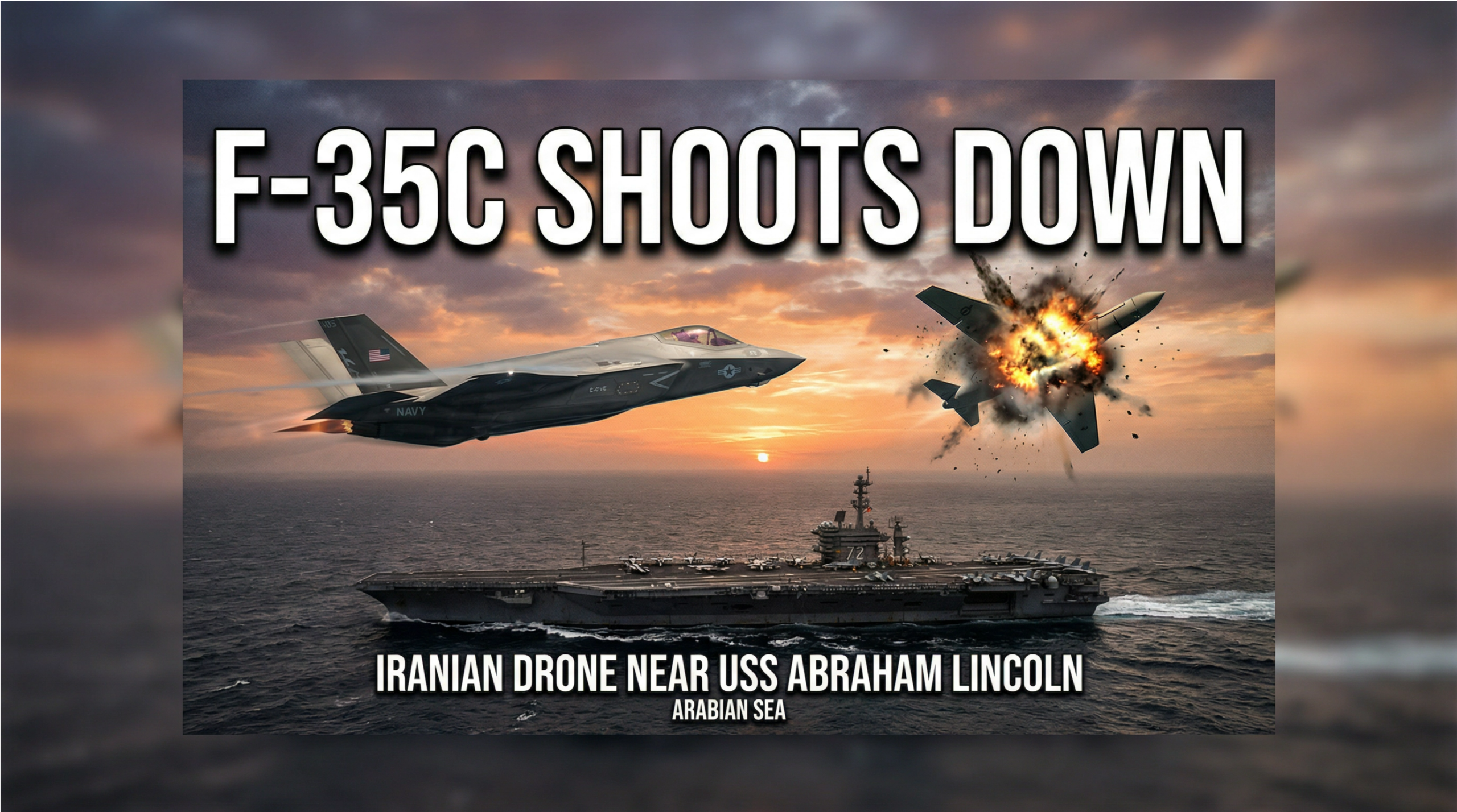 U.S. Intercepts Iranian Drone Near Aircraft Carrier in Arabian Sea — A Show of Force Amid Mounting Tensions